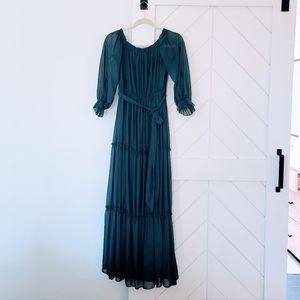 Beautiful Teal off Shoulder Dress